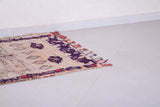 Vintage handmade runner rug 3.1 FT X 7.7 FT