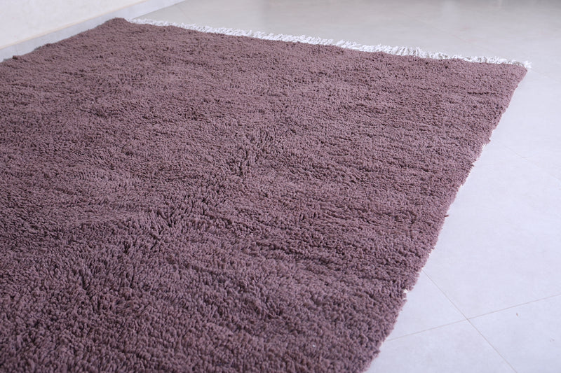 Custom Moroccan solid rug - Moroccan rug Dark purple