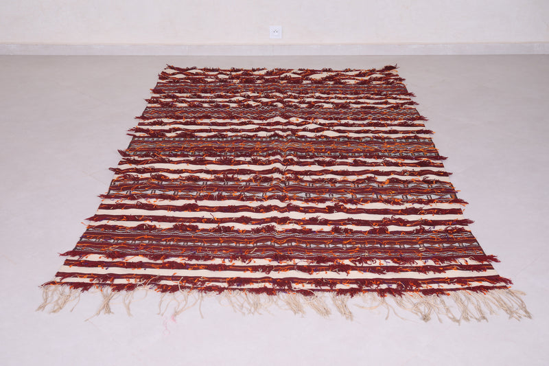 Moroccan kilim rug 4.9 FT X 8.3 FT