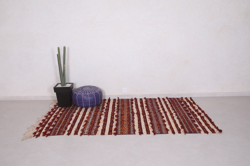 Moroccan kilim rug 4.9 FT X 8.3 FT