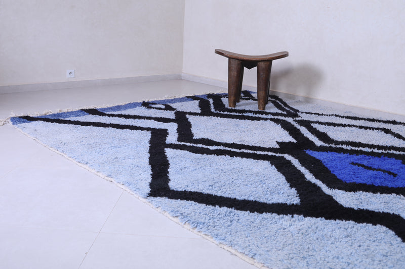 Moroccan blue rug - Contemporary handmade rug - Custom Rug