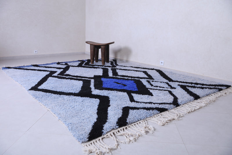 Moroccan blue rug - Contemporary handmade rug - Custom Rug