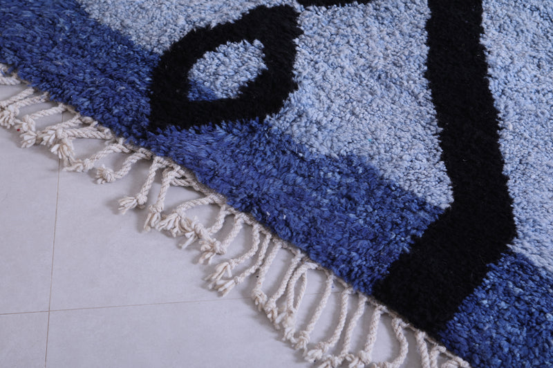 Moroccan blue rug - Contemporary handmade rug - Custom Rug