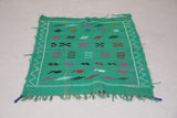 Small Green kilim 3.1 ft x 4.1 ft