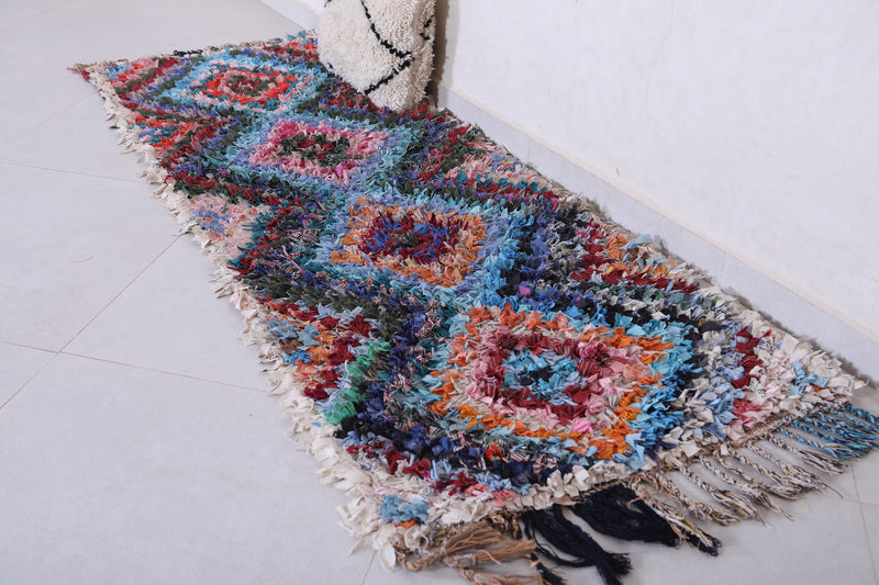 Vintage handmade moroccan berber runner rug  2.5 FT X 6.6 FT