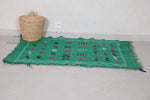 Small Green kilim 3.1 ft x 4.1 ft