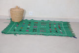 Small Green kilim 3.1 ft x 4.1 ft