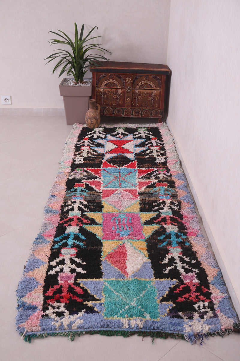 Colorful Berber runner rug 3 x 8.4 Feet