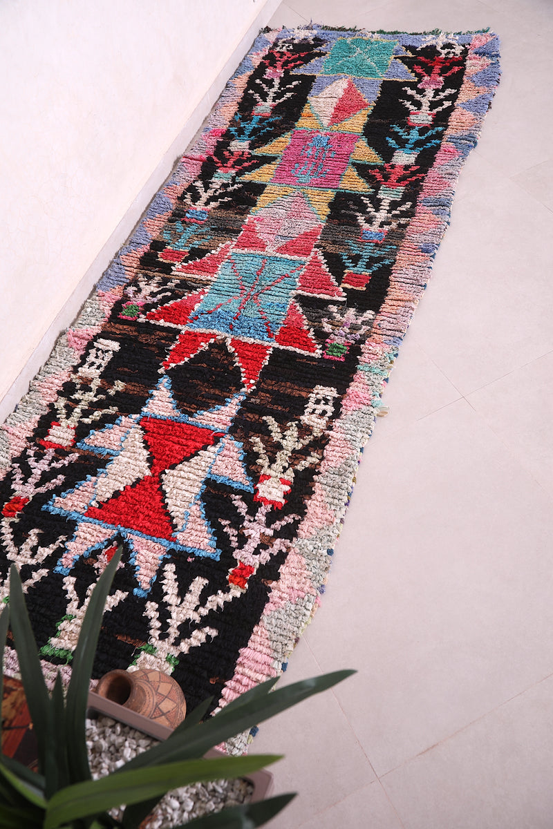 Colorful Berber runner rug 3 x 8.4 Feet