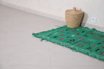 Small Green kilim 3.1 ft x 4.1 ft