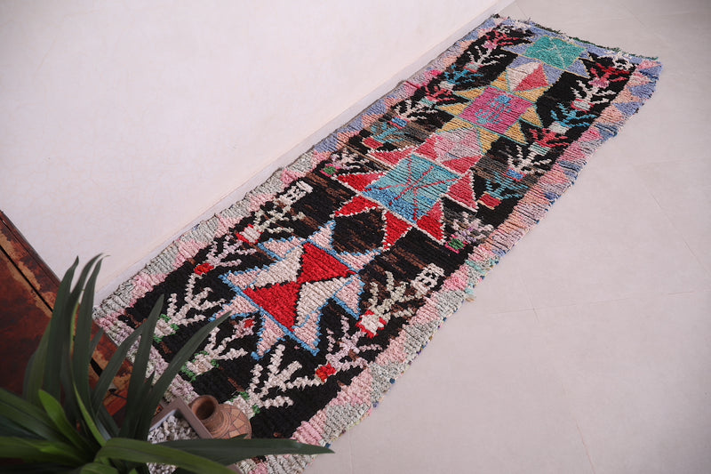 Colorful Berber runner rug 3 x 8.4 Feet