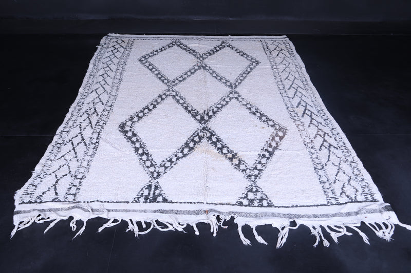 Handmade trellis berber rug 5.8 X 8.4 Feet