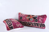 Two moroccan handwoven rug pillows