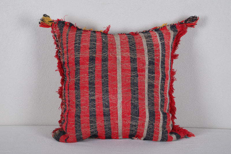 Red Moroccan Kilim Pillow 16.5 INCHES X 17.7 INCHES