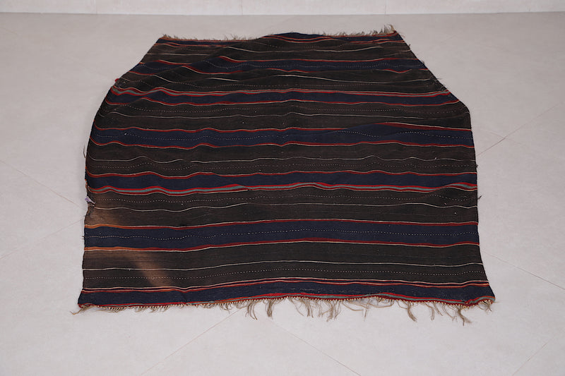 Black Moroccan Blanket 4.1 FT X 5.5 FT