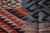 Moroccan handwoven kilim 3.6 FT X 3.6 FT