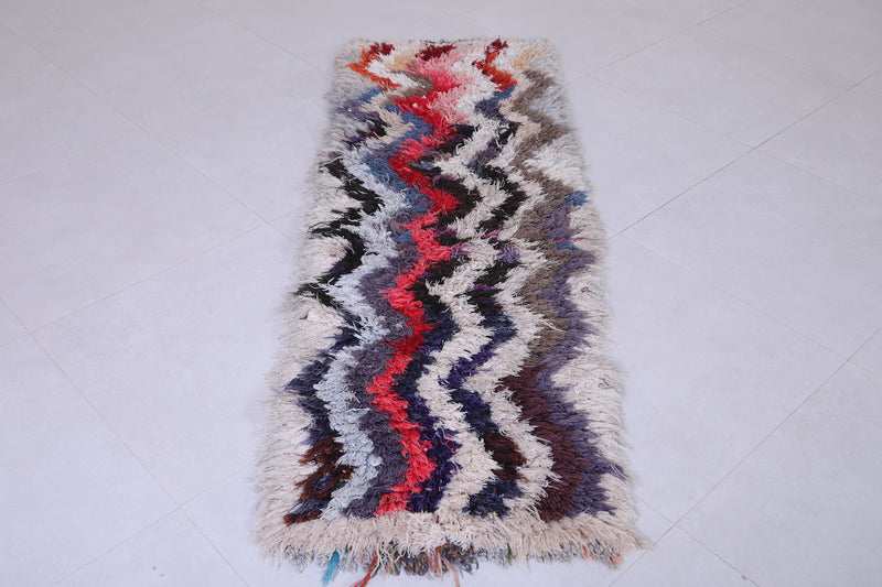 Handmade Moroccan Hallway Rug Shag 2.2 X 5.4 Feet