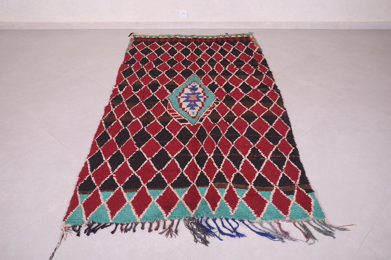 Moroccan rug kilim 4.2 FT X 7.9 FT