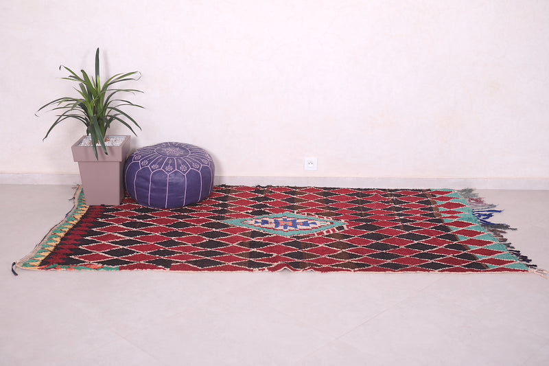 Moroccan rug kilim 4.2 FT X 7.9 FT