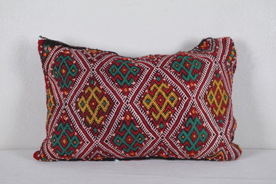 Vintage Moroccan Kilim Pillow 14.9 INCHES X 22.4 INCHES