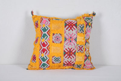 Yellow berber tribal pillow 16.5 INCHES X 18.5 INCHES