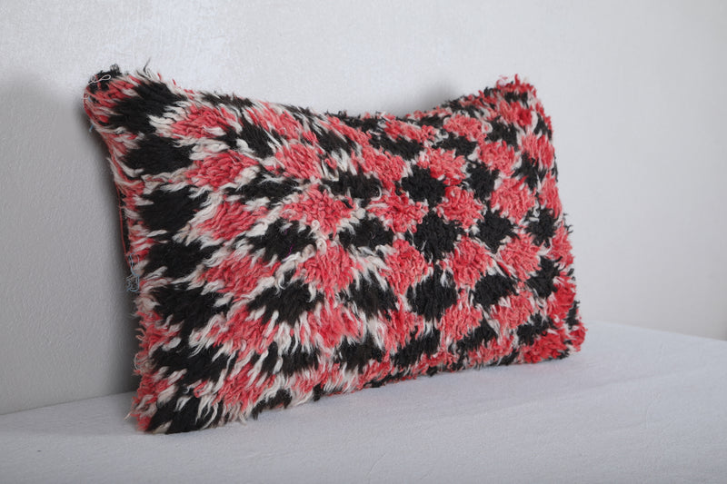 Moroccan rug shag pillow 15.7 INCHES X 25.9 INCHES