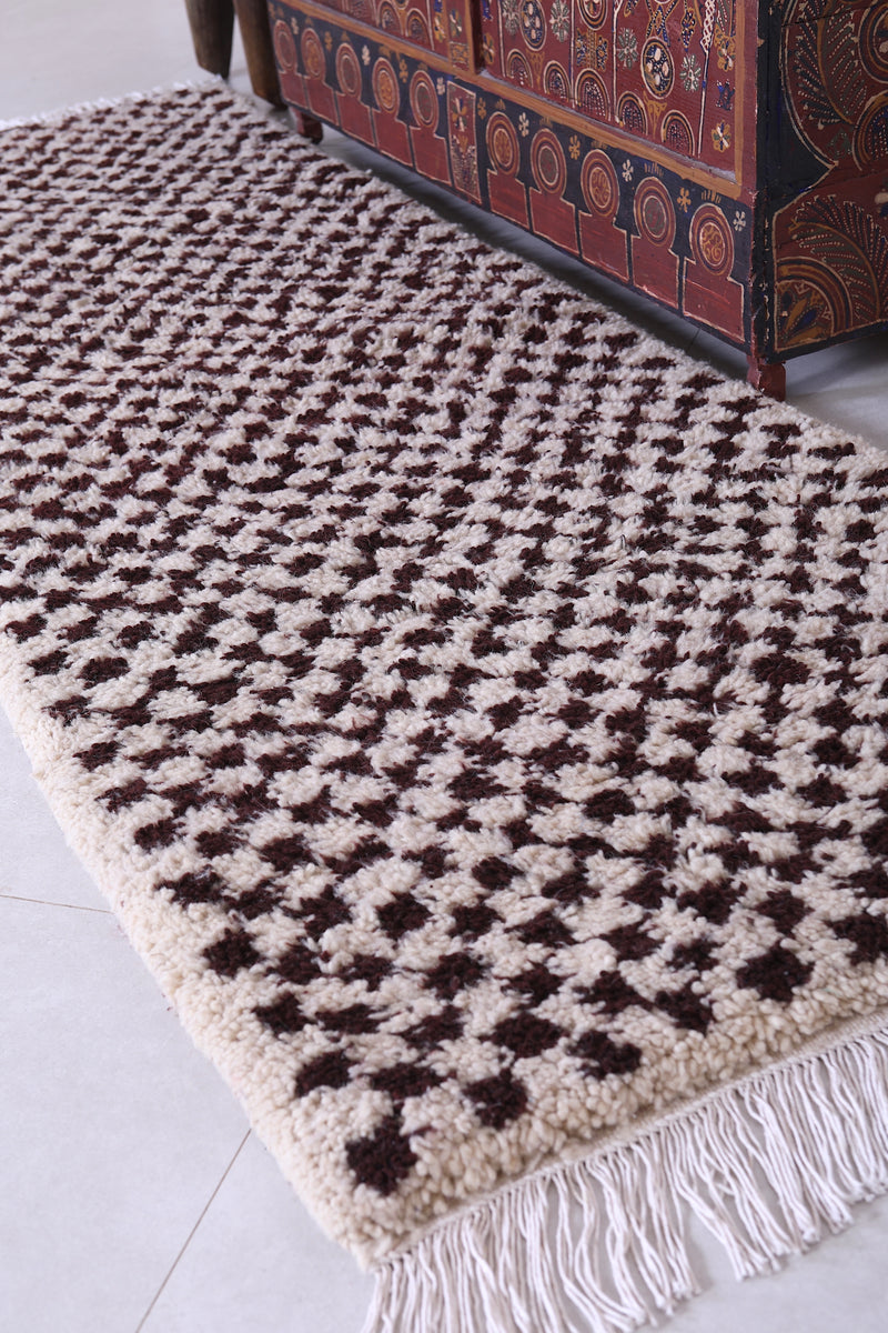 Runner Moroccan Rug - Custom Checkered rug