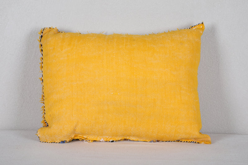 Yellow Moroccan Pillow 14.1 INCHES X 18.1 INCHES