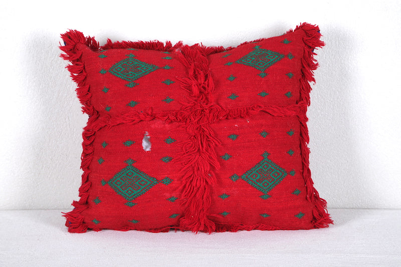 Moroccan red Pillow 14.9 INCHES X 18.1 INCHES