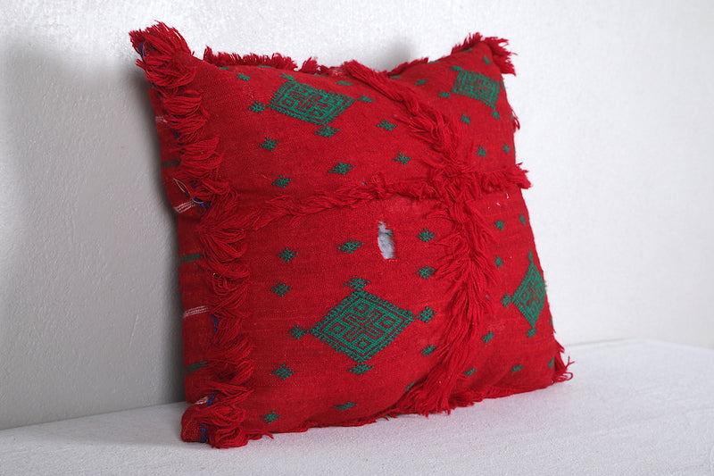 Moroccan red Pillow 14.9 INCHES X 18.1 INCHES