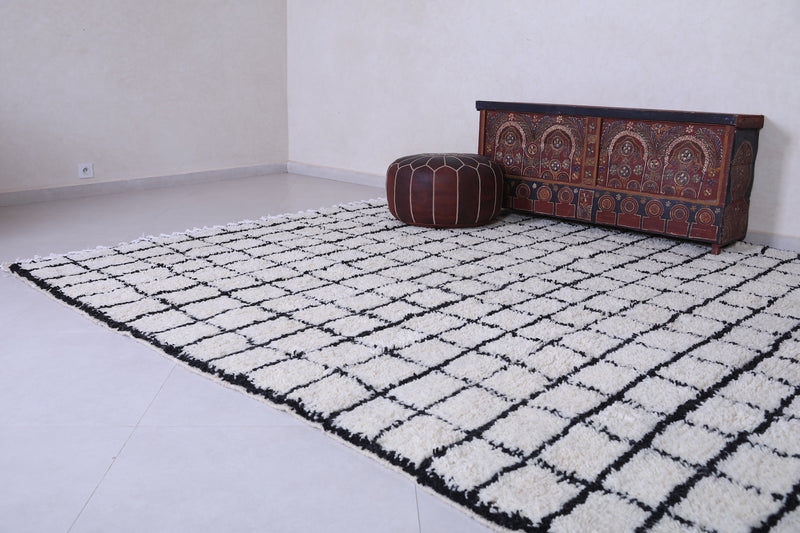 Custom berber area rug - Handmade moroccan plaid carpet