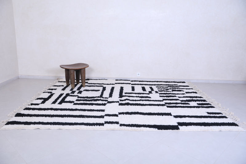 Black and white Rug - Handmade Berber Rug - Custom area rug