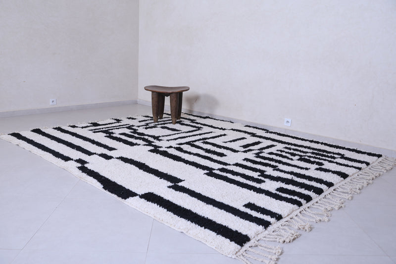 Black and white Rug - Handmade Berber Rug - Custom area rug