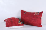 Two moroccan handwoven rug pillows