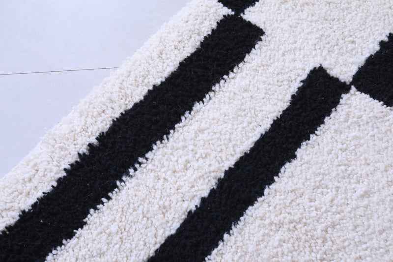 Black and white Rug - Handmade Berber Rug - Custom area rug