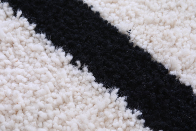 Black and white Rug - Handmade Berber Rug - Custom area rug