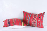 Two moroccan handwoven rug pillows