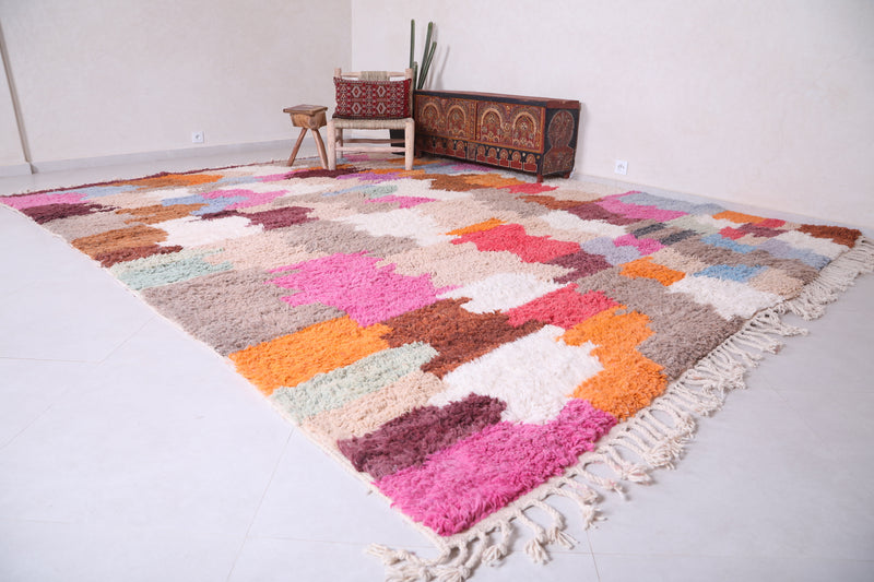 Handmade Moroccan colorful rug - Custom Wool azilal rug