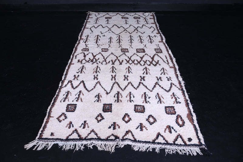 Runner Beni ourain rug 4.1 X 9.9 Feet