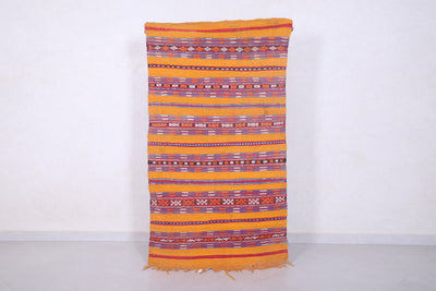 Moroccan handwoven kilim 2.9 FT X 5.3 FT