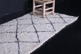 Black And White Beni Ourain Rug 3 x 9.3 Feet