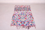 Berber Boucherouite Runner rug 2.9 X 6.3 Feet