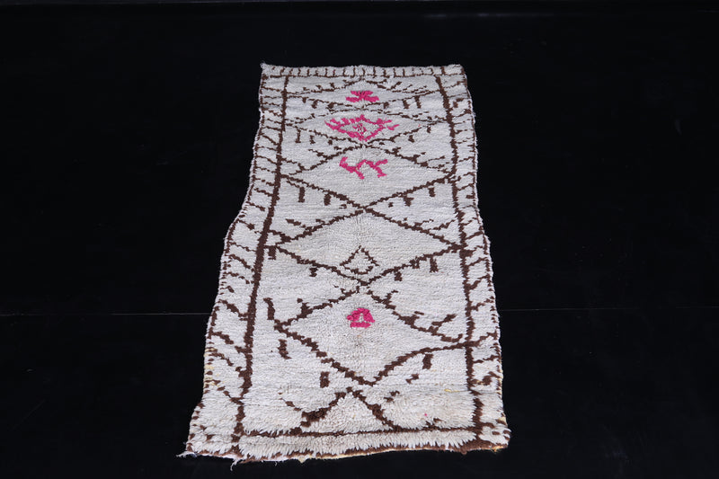 Shaggy Moroccan Runner Rug 2.3 X 5.7 Feet