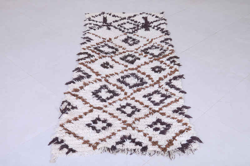 Vintage handmade moroccan berber runner rug 2.6 FT X 6.7 FT