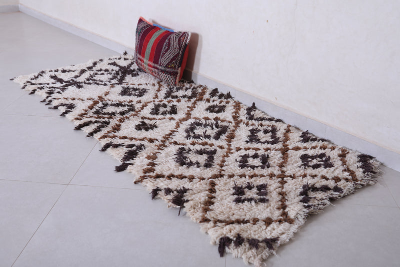 Vintage handmade moroccan berber runner rug 2.6 FT X 6.7 FT