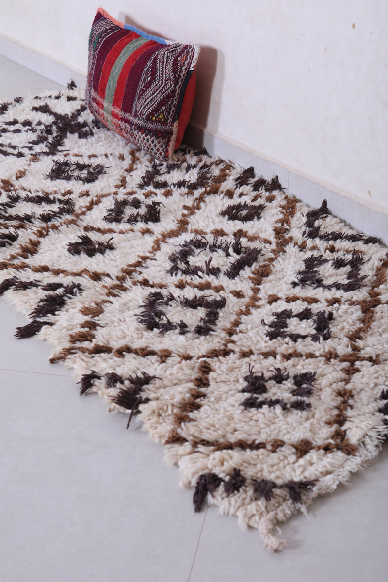 Vintage handmade moroccan berber runner rug 2.6 FT X 6.7 FT