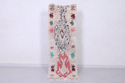 Vintage handmade moroccan berber runner rug 2.1 FT X 6.5 FT