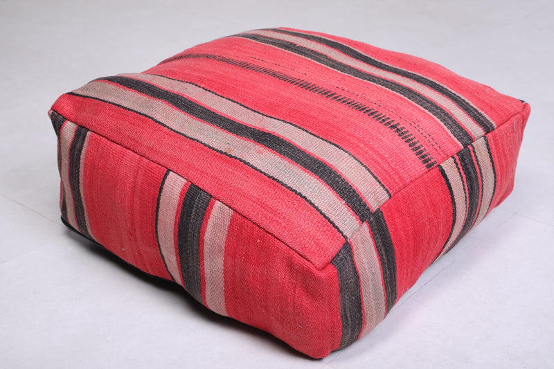 Two Moroccan Ottoman Poufs for red seating - kilim poufs