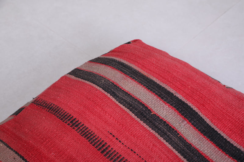 Two Moroccan Ottoman Poufs for red seating - kilim poufs