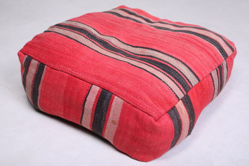 Two Moroccan Ottoman Poufs for red seating - kilim poufs